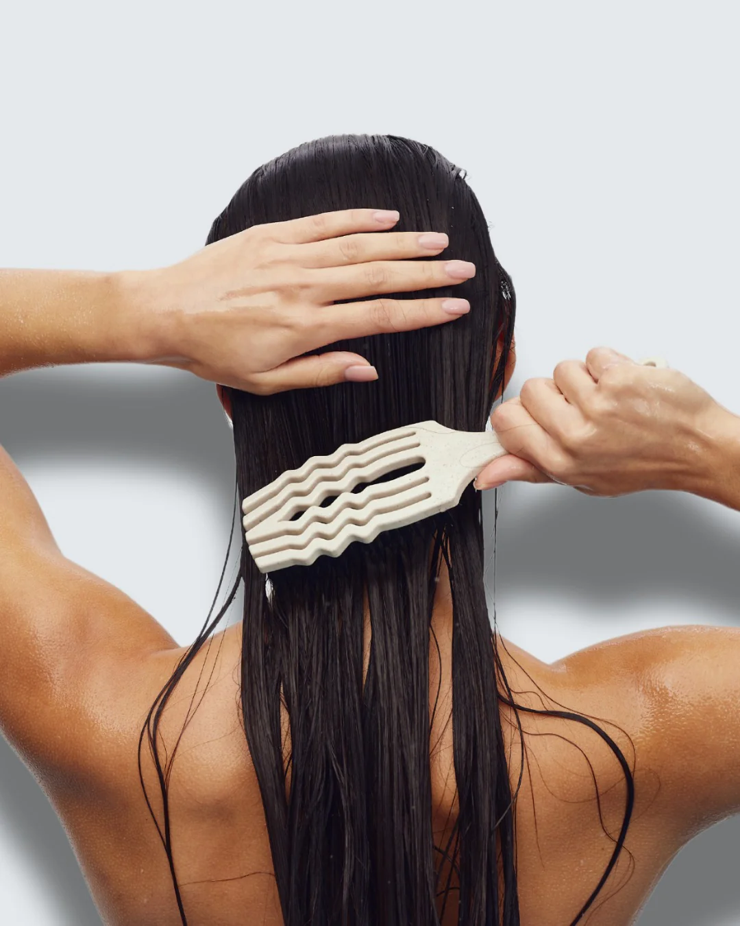 Curved Flex Detangler, Wit - Image 3