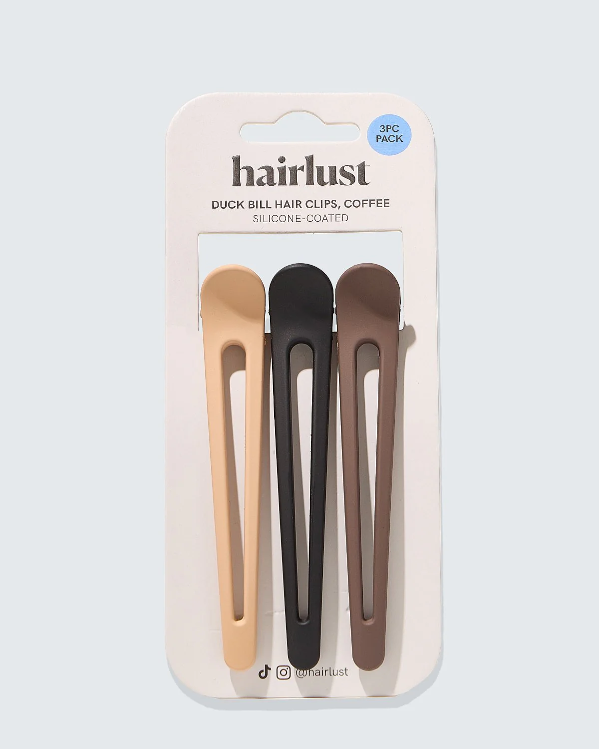 Duck Bill Hair Clips,  3-pack, Koffie - Image 3