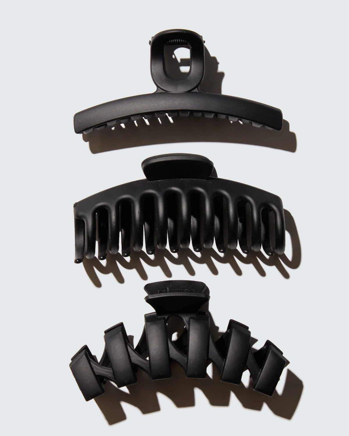 Medium Claw Hair Clips, 3-Pack, Zwart - Image 4