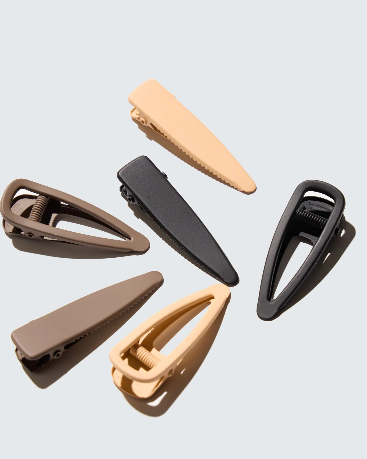 No-Slip Hair Clips, 6-Pack, Koffie - Image 6