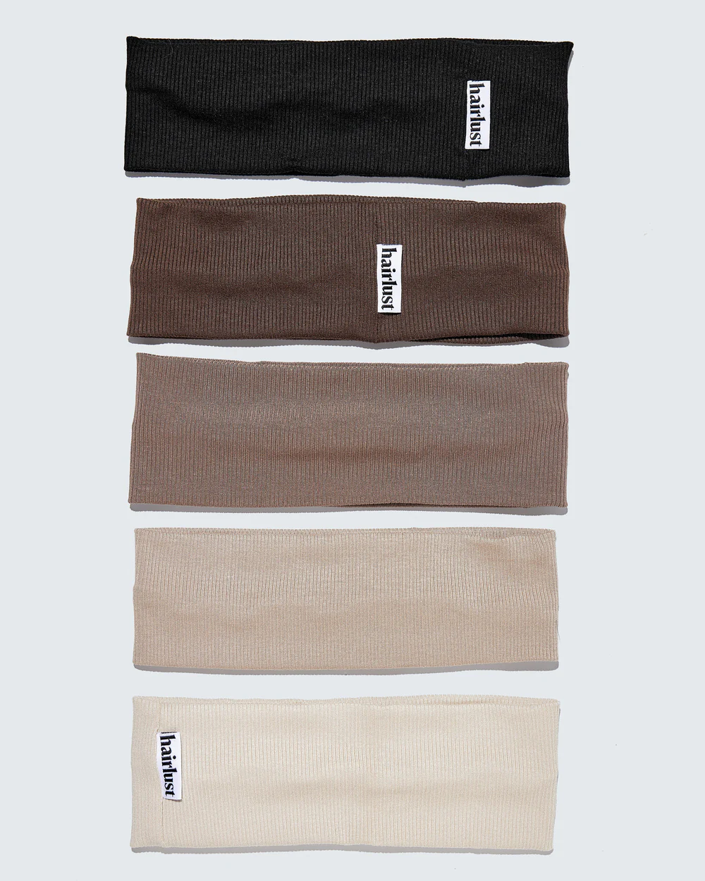 Wide Jersey Headbands, 5-Pack, Koffie - Image 4
