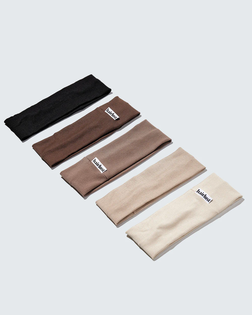 Wide Jersey Headbands, 5-Pack, Koffie - Image 5