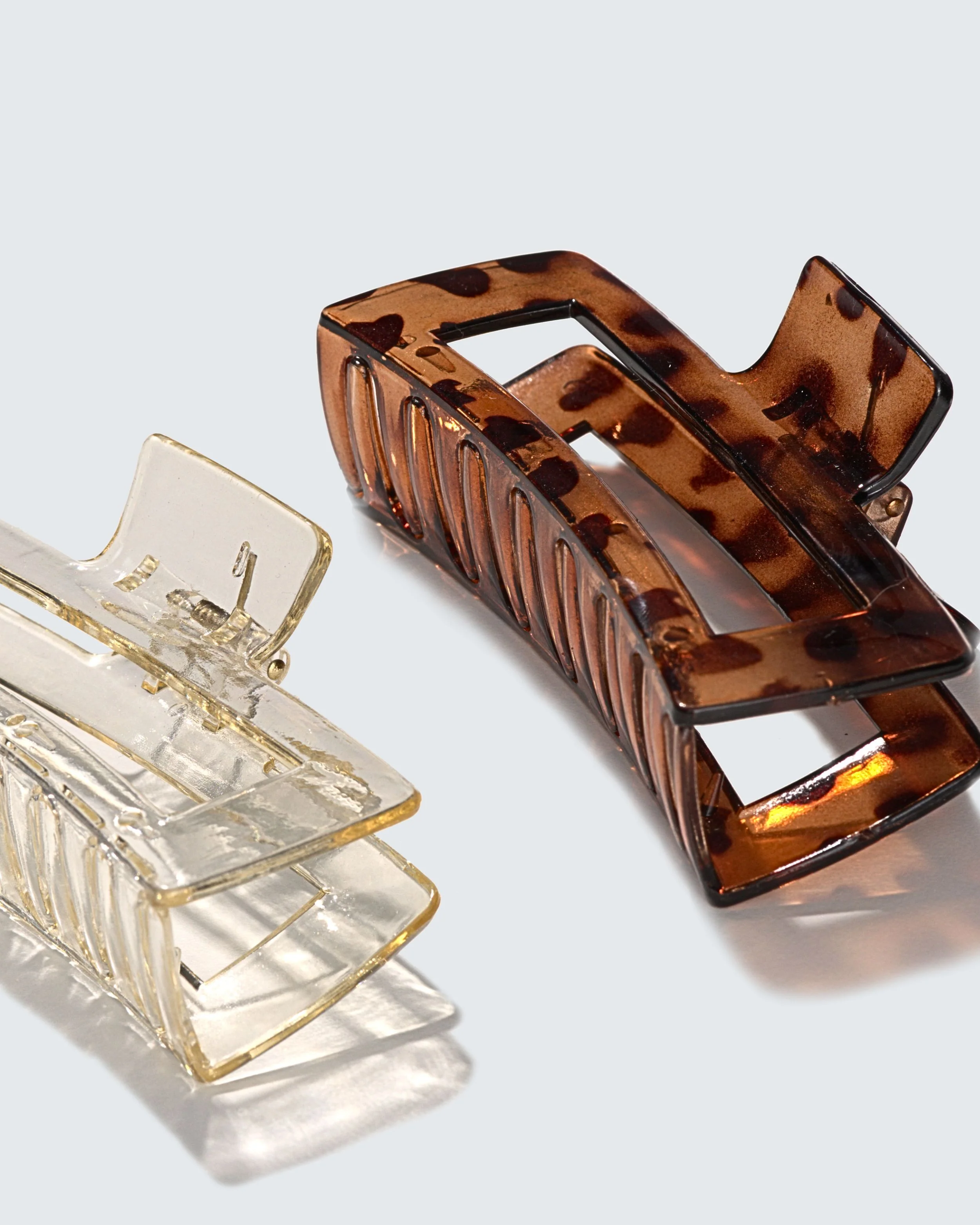 XXL Jumbo Claw Hair Clips, 2-Pack, Helder/Amber - Image 5